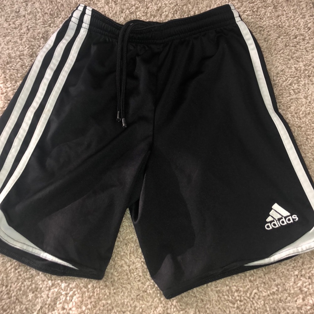 Adidas black soccer shorts